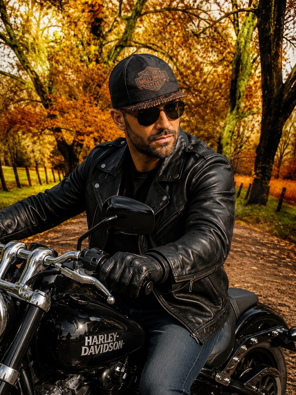 Harley-Davidson Black Skull Cap.